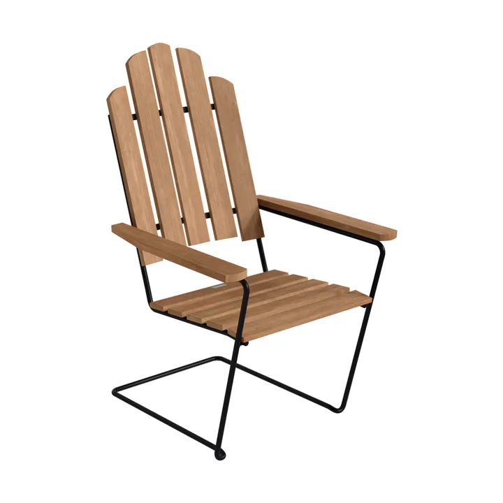 A3 sun chair - Teak-black steel frame - Grythyttan Stålmöbler