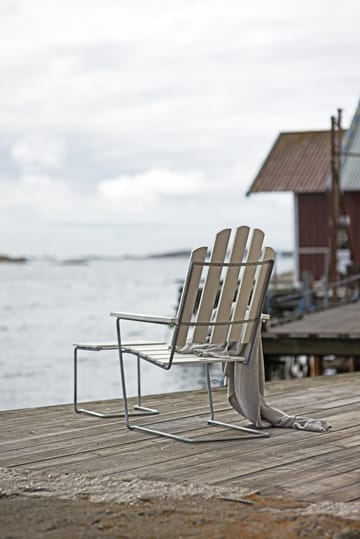 A3 sun chair - White lacquer oak-hot-dip galvanized - Grythyttan Stålmöbler