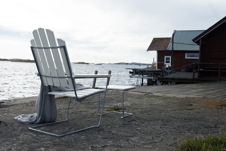 A3 sun chair - White lacquer oak-hot-dip galvanized - Grythyttan Stålmöbler