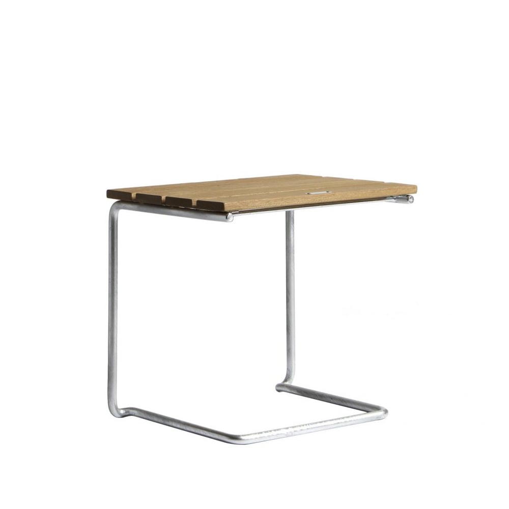 Grythyttan Stålmöbler A3 table/footstool Oak oil-hot-dip galvanized stand