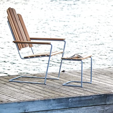 A3 table/footstool - Oak oil-hot-dip galvanized stand - Grythyttan Stålmöbler