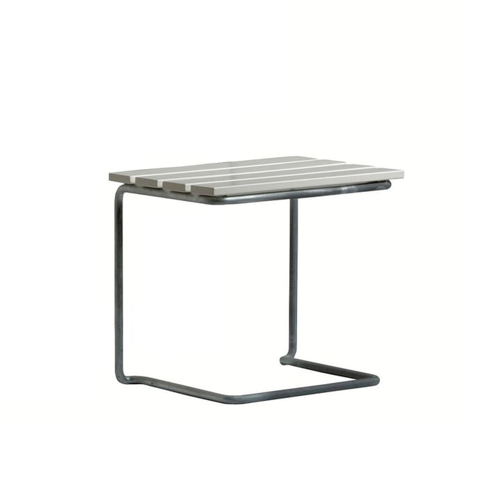 A3 table/footstool - White lacquer oak-hot-dip galvanized - Grythyttan Stålmöbler