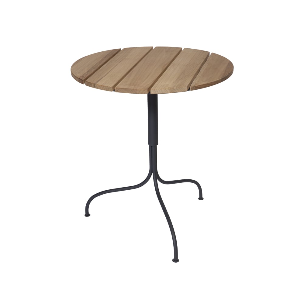 Grythyttan Stålmöbler Akleja table o65cm Teak-dark grey stand