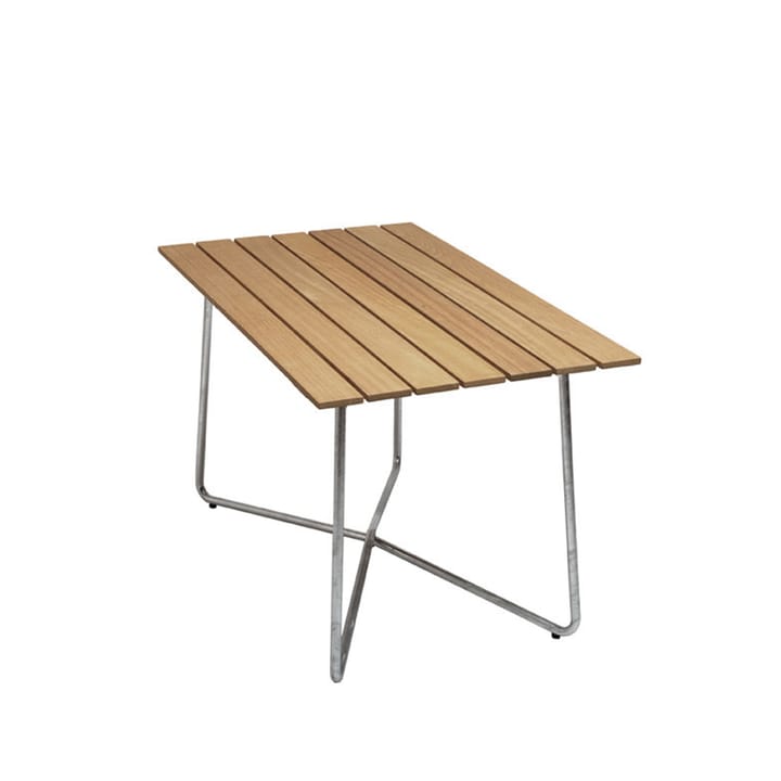 B25A table - Oak oil-hot-dip galvanized stand - Grythyttan Stålmöbler