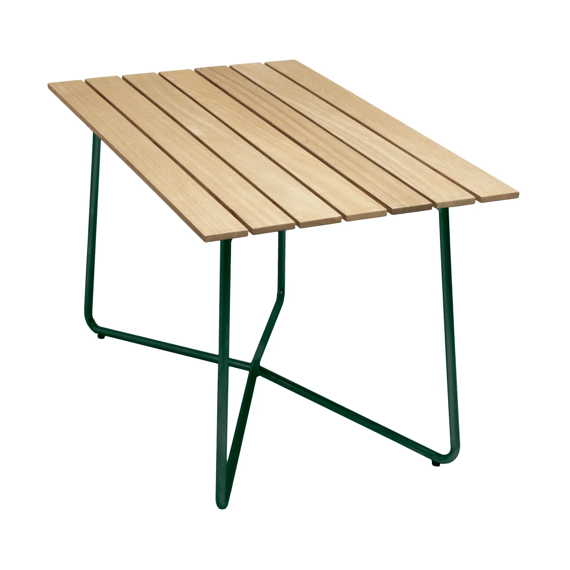 B25A table, Oiled pine-green Grythyttan Stålmöbler