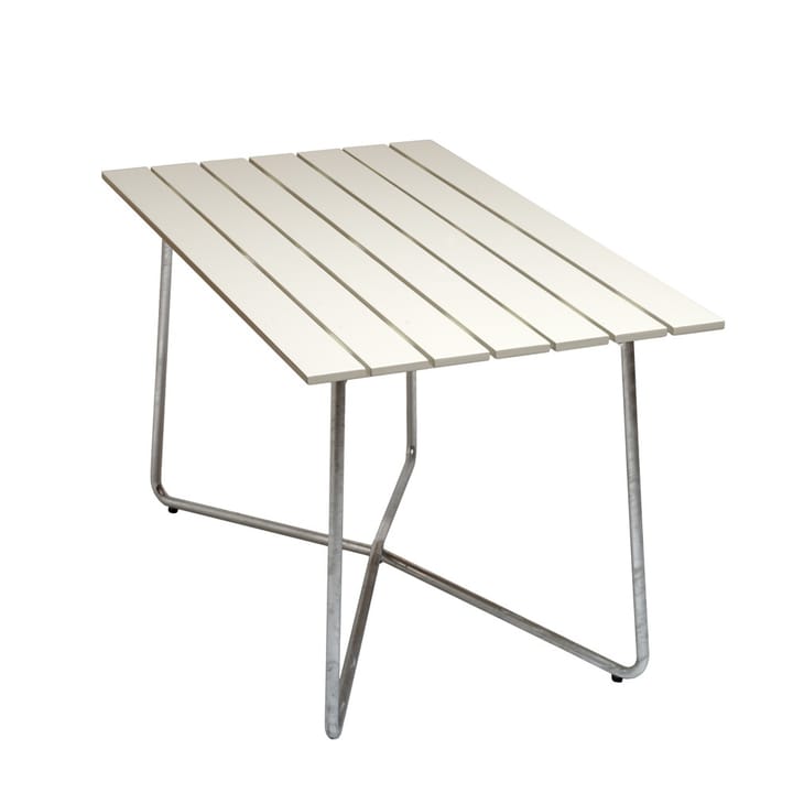 B25A table - White lacquer oak-hot-dip galvanized - Grythyttan Stålmöbler