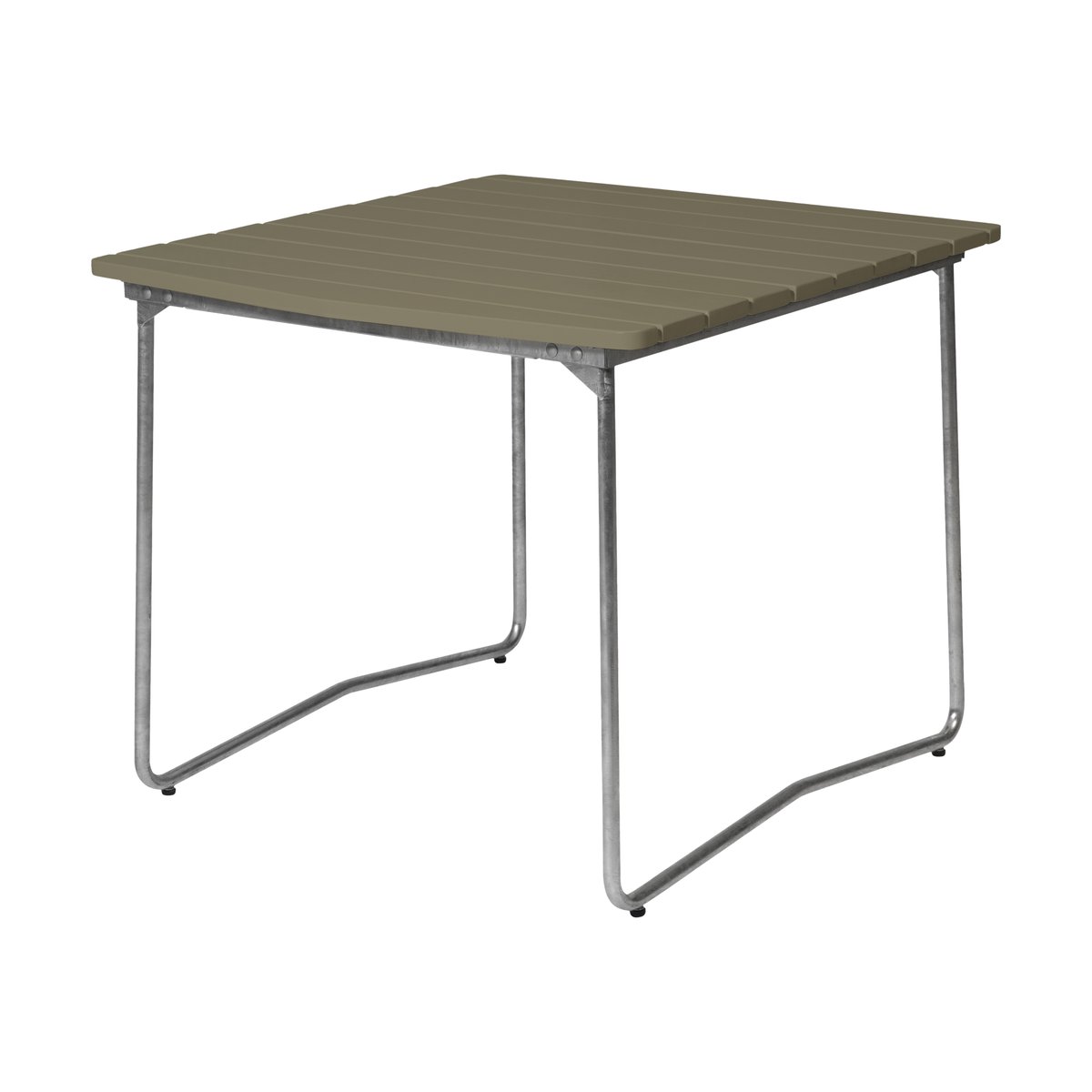 Grythyttan Stålmöbler B31 84 dining table Light green oak-hot galvanized