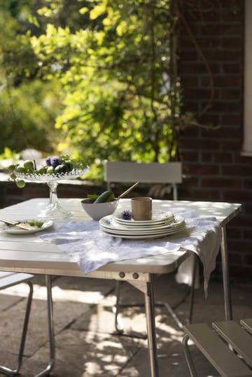 B31 84 dining table - White lacquer oak-hot-dip galvanized stand - Grythyttan Stålmöbler