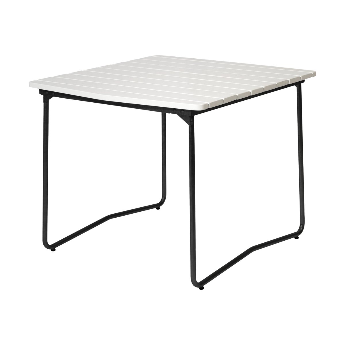 Grythyttan Stålmöbler B31 84 dining table White lacquered oak-black