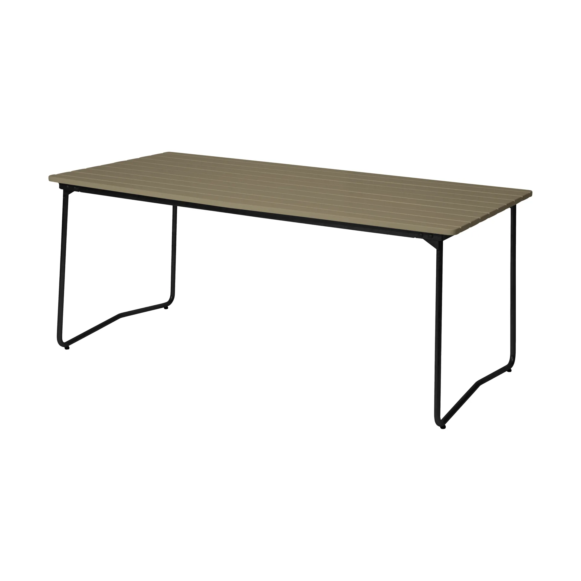 B31 dining table, Light green oak-black Grythyttan Stålmöbler
