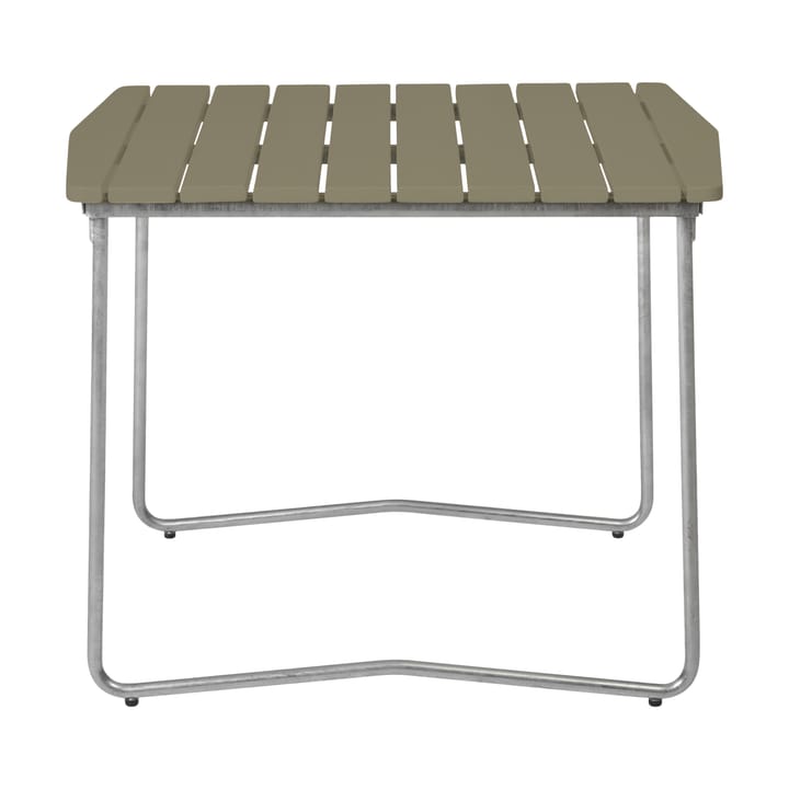 B31 dining table, Light green oak-hot galvanized Grythyttan Stålmöbler
