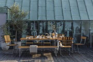 B31 dining table - Oak oil-hot-dip galvanized stand - Grythyttan Stålmöbler