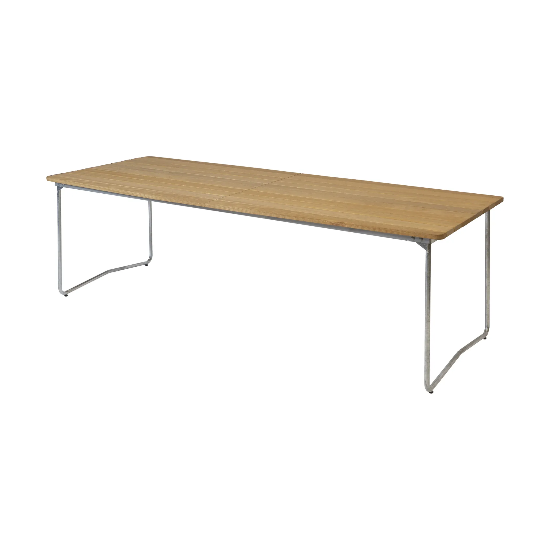 B31 dining table, Oiled oak-galvanized legs Grythyttan Stålmöbler