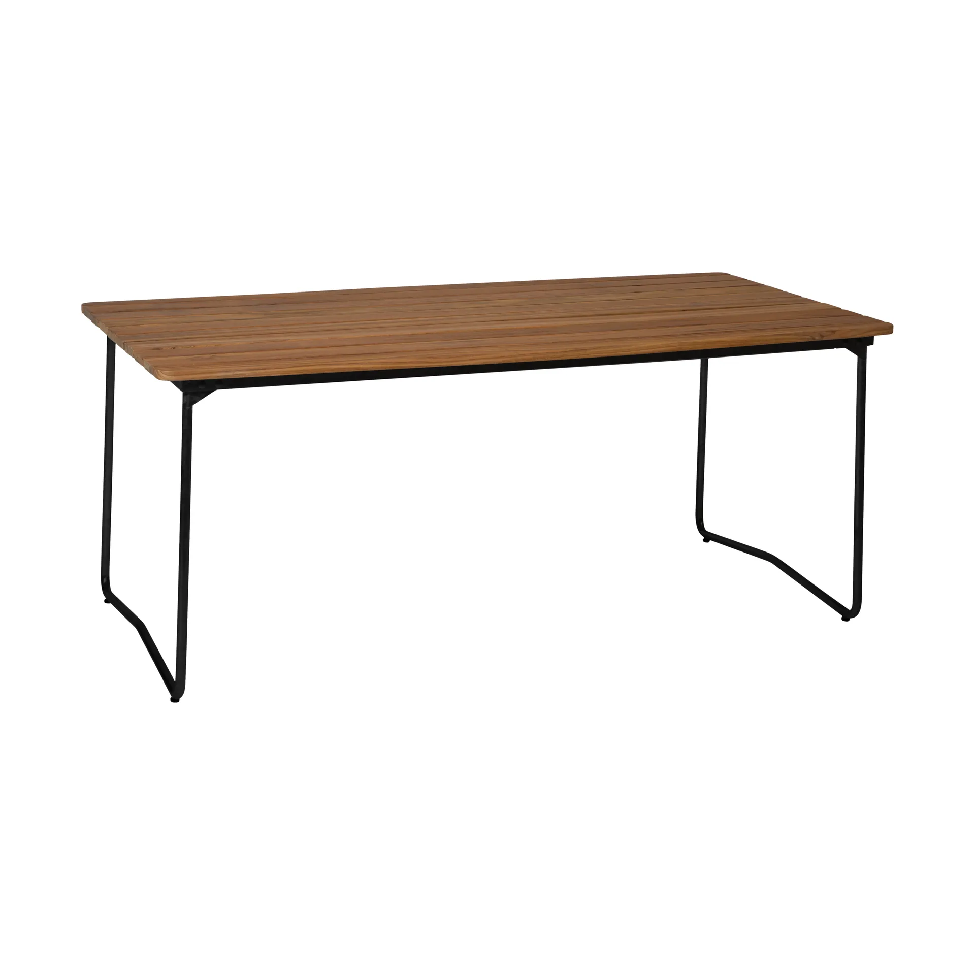 B31 dining table, Untreated teak-black Grythyttan Stålmöbler