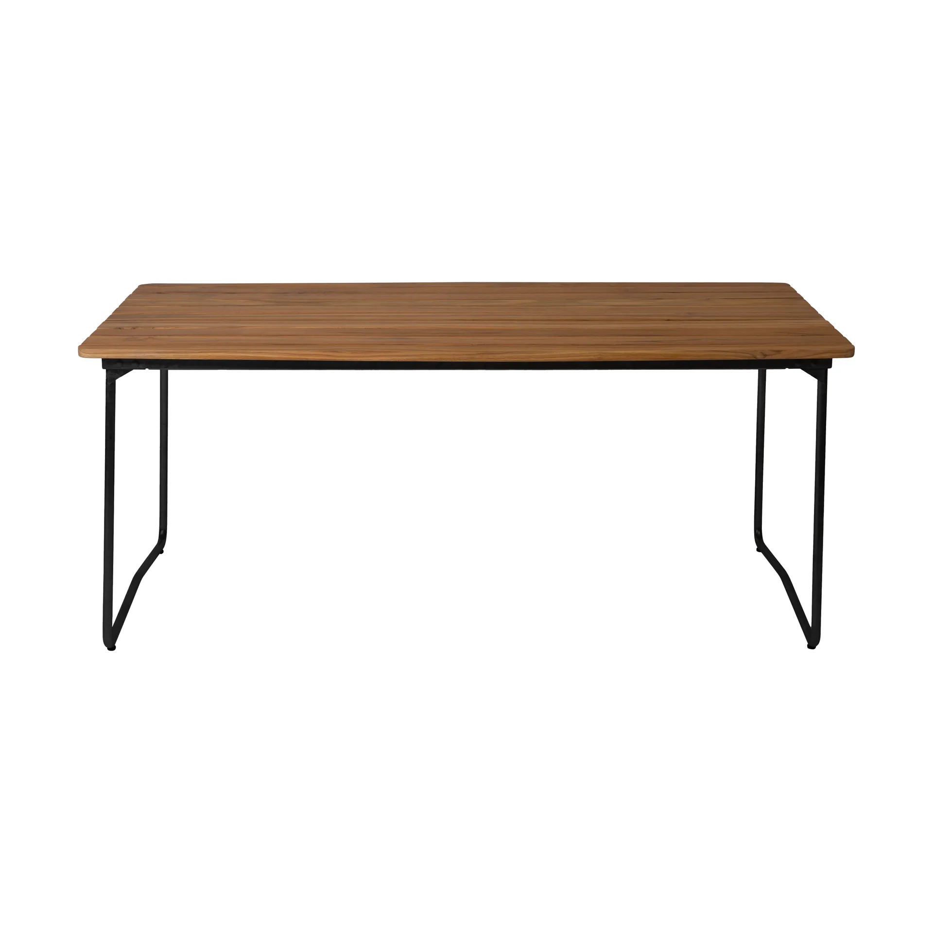 B31 dining table, Untreated teak-black Grythyttan Stålmöbler