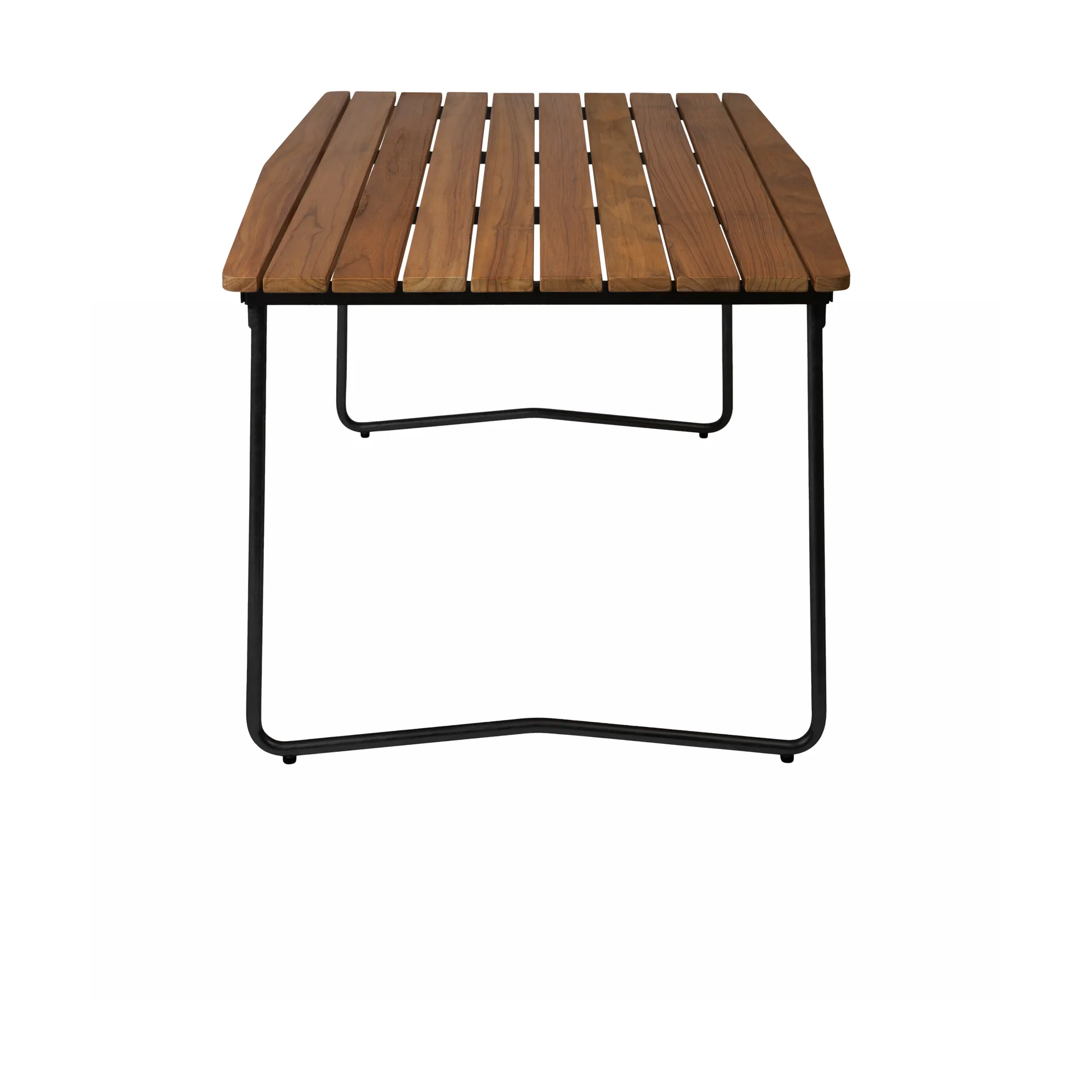 B31 dining table, Untreated teak-black Grythyttan Stålmöbler