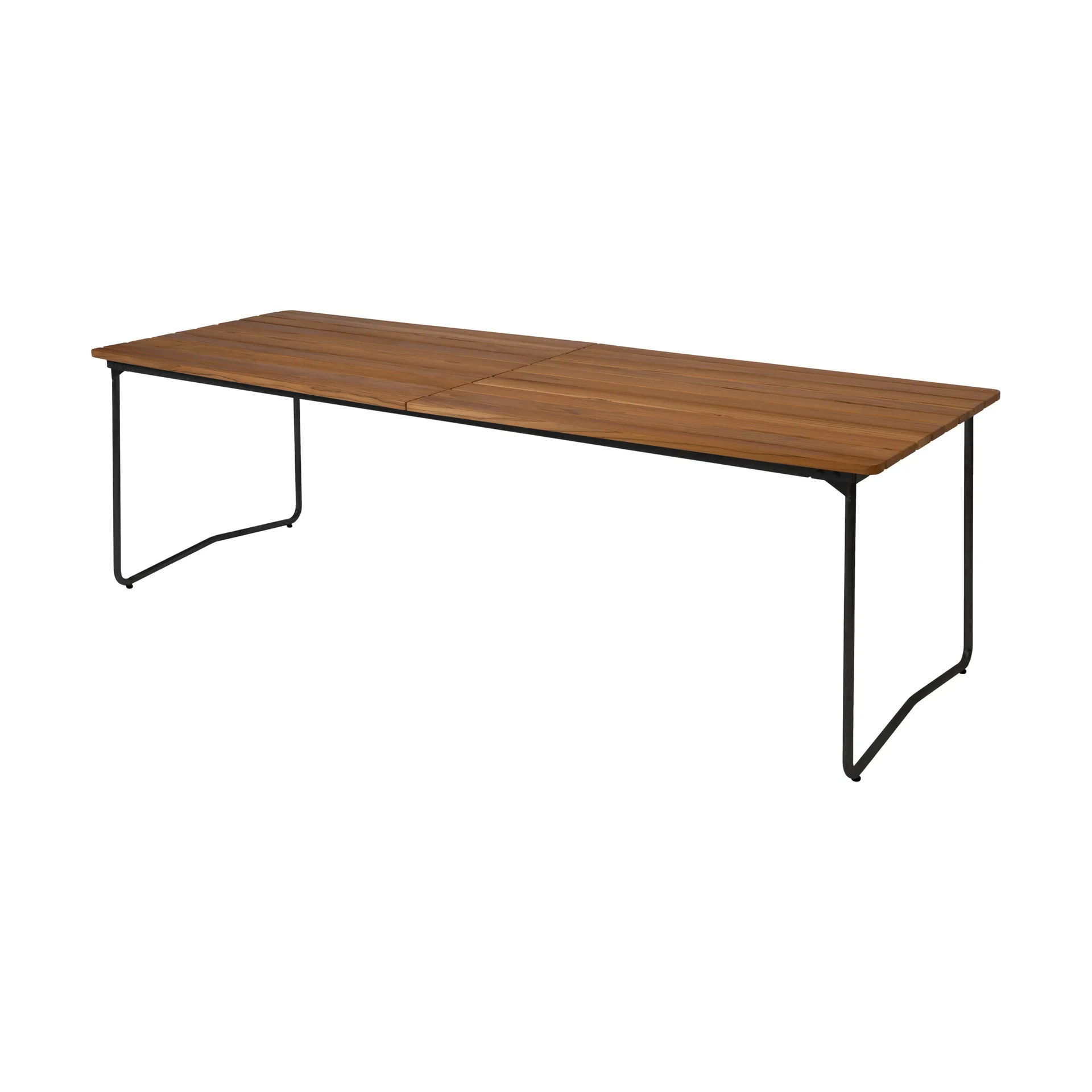 B31 dining table, Untreated teak-black Grythyttan Stålmöbler