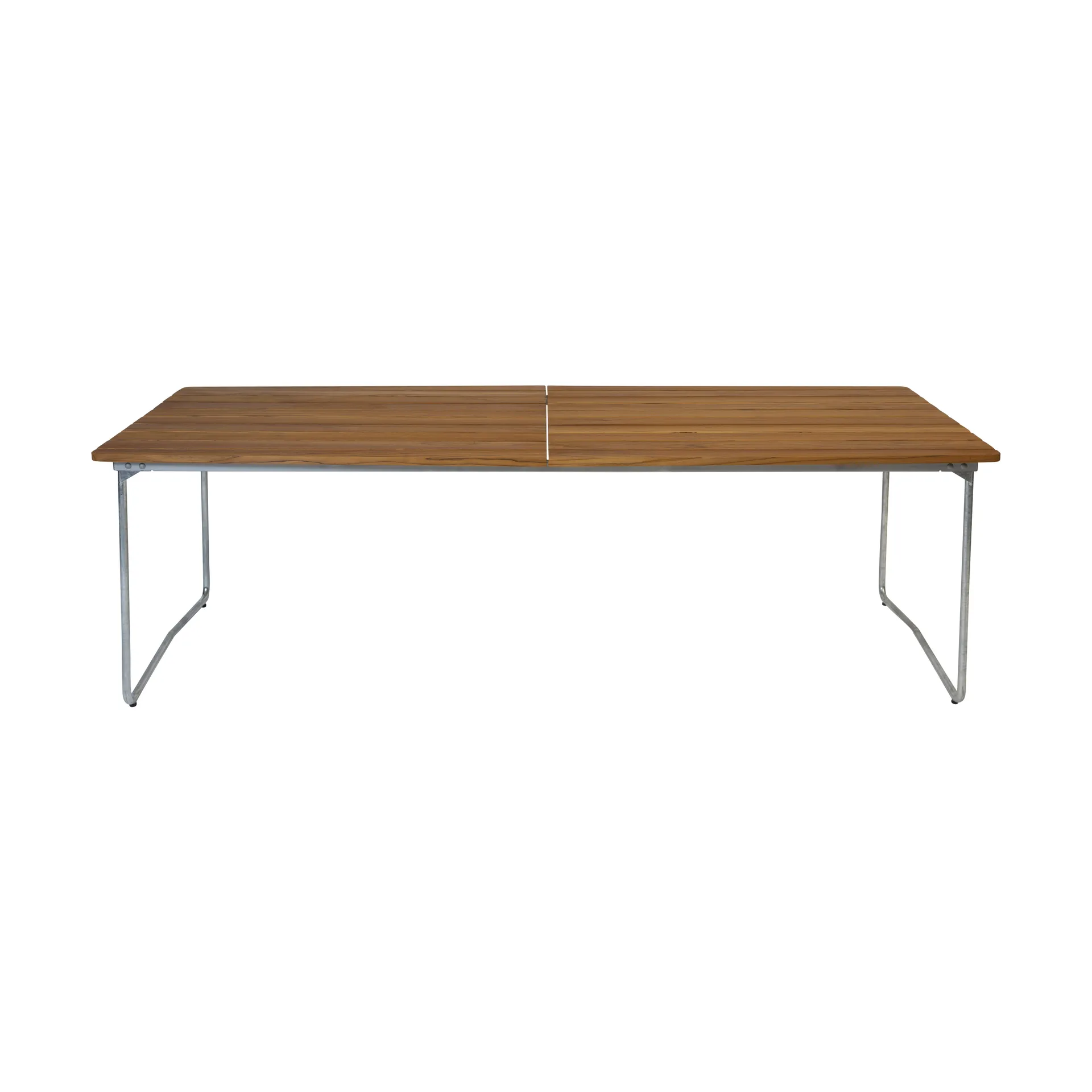 B31 dining table, Untreated teak - galvanized legs Grythyttan Stålmöbler