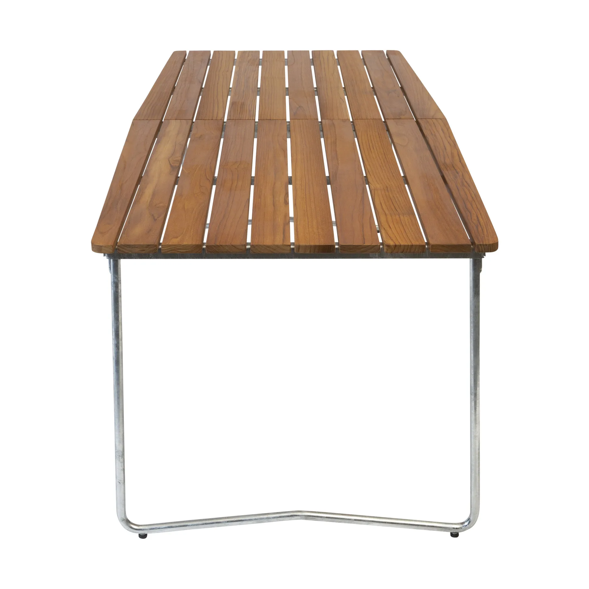 B31 dining table, Untreated teak - galvanized legs Grythyttan Stålmöbler