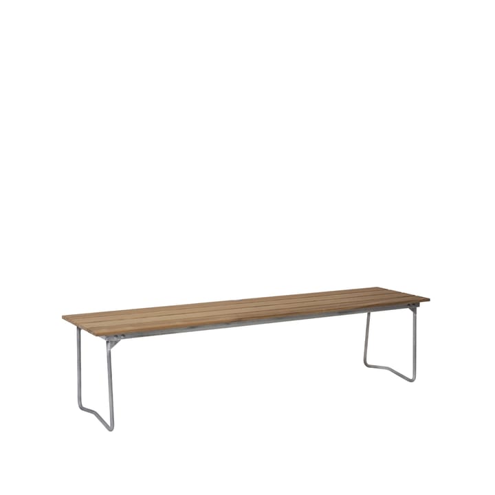 Bänk 9 bench - Oak oil-170 cm-hot-dip galvanized - Grythyttan Stålmöbler