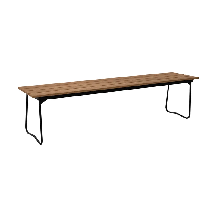 Bänk 9 bench - Teak-black steel frame - Grythyttan Stålmöbler