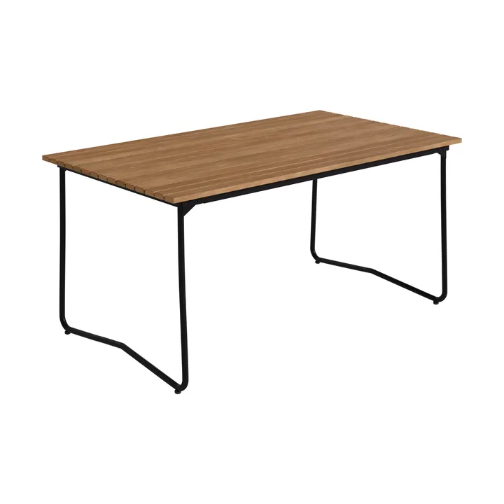 Bovik table - Teak-black steel frame, 150x92 cm - Grythyttan Stålmöbler
