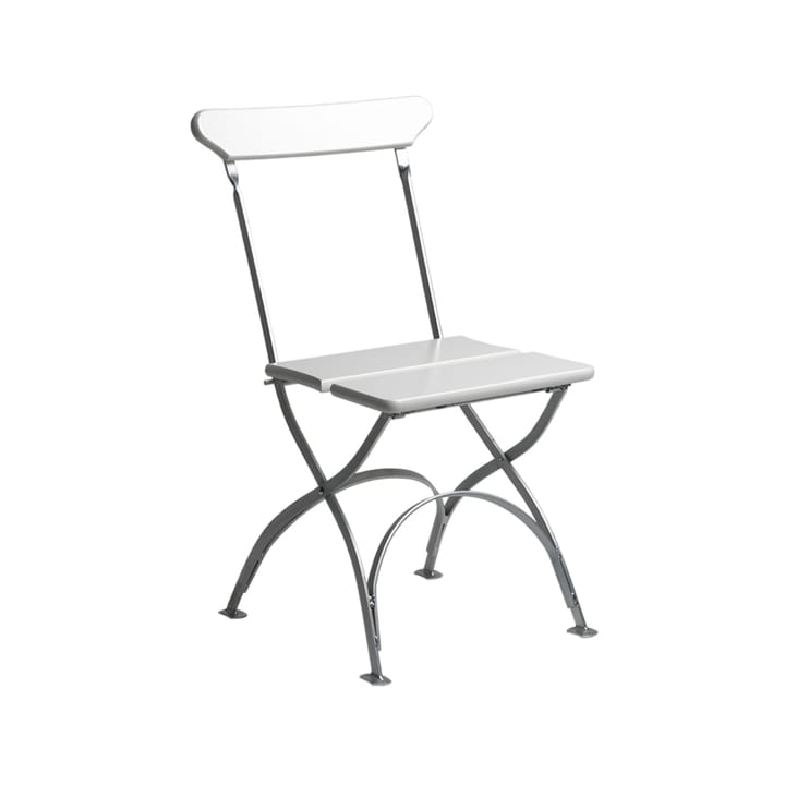 Bryggeri chair - White lacquer oak-hot-dip galvanized - Grythyttan Stålmöbler