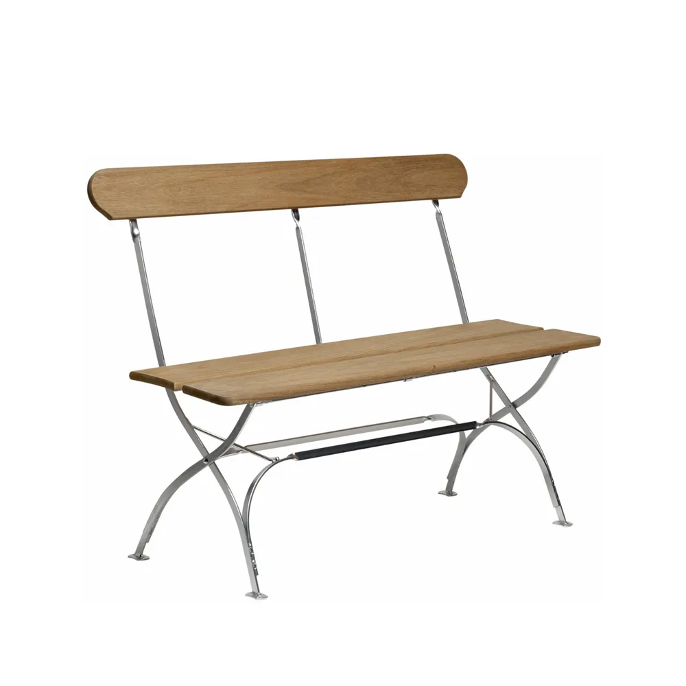 Bryggeri sofa, Oak oil-hot-dip galvanized stand Grythyttan Stålmöbler