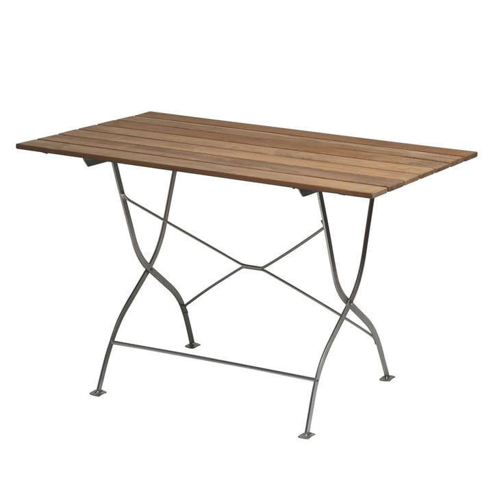 Bryggeri table - Teak-hot-dip galvanized stand - Grythyttan Stålmöbler