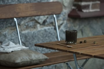 Bryggeri table - Teak-hot-dip galvanized stand - Grythyttan Stålmöbler