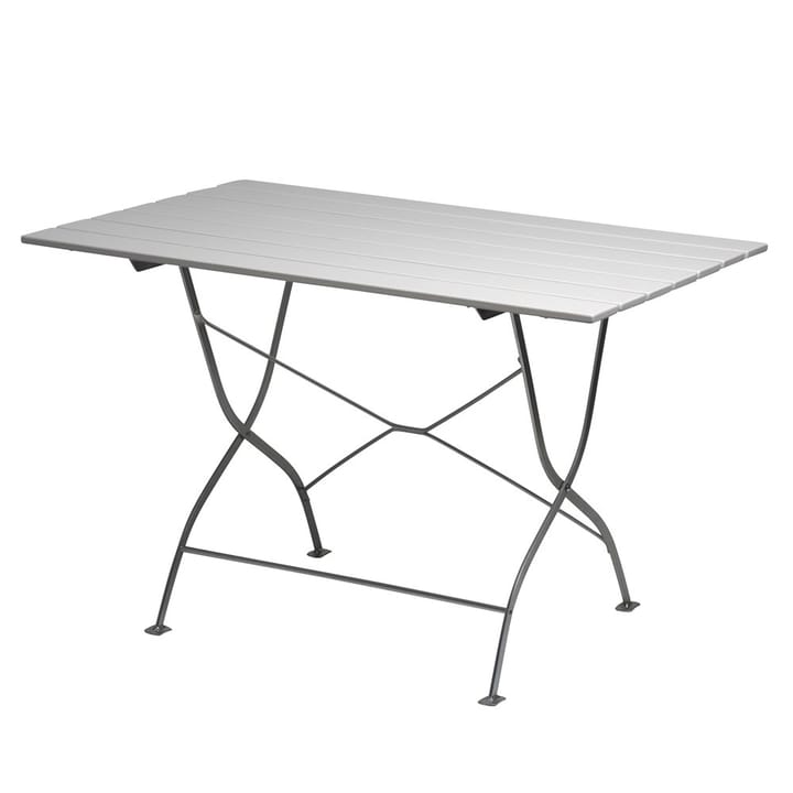 Bryggeri table - White lacquer oak-hot-dip galvanized - Grythyttan Stålmöbler