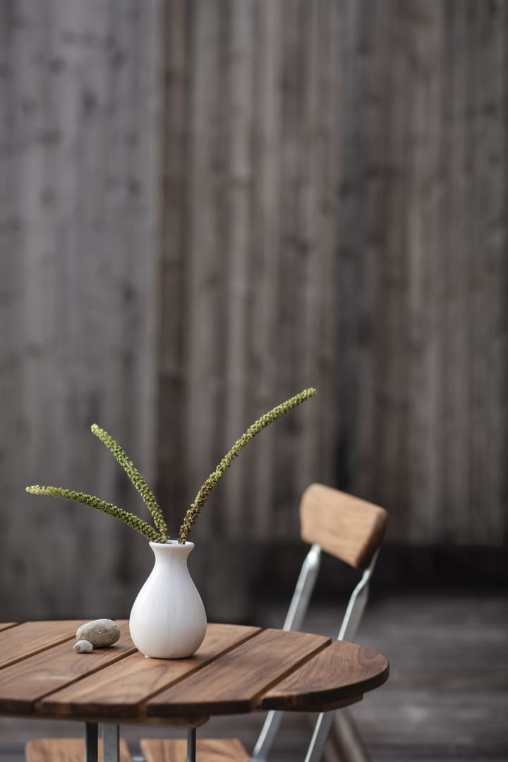 Bryggeri tripod table - Teak-hot-dip galvanized stand - Grythyttan Stålmöbler