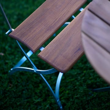 Bryggeri tripod table - Teak-hot-dip galvanized stand - Grythyttan Stålmöbler