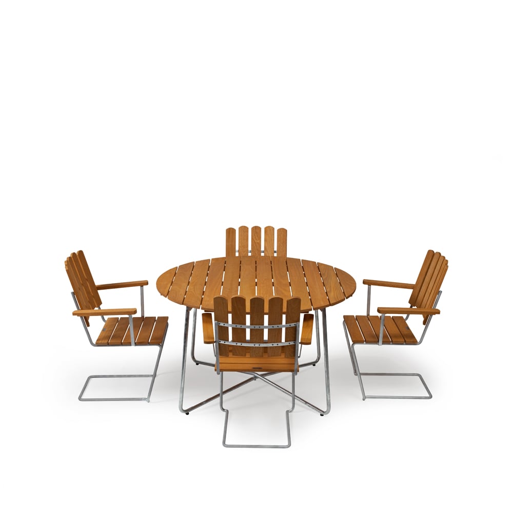 Grythyttan Stålmöbler Grythyttan dining set o120 cm - oak oil