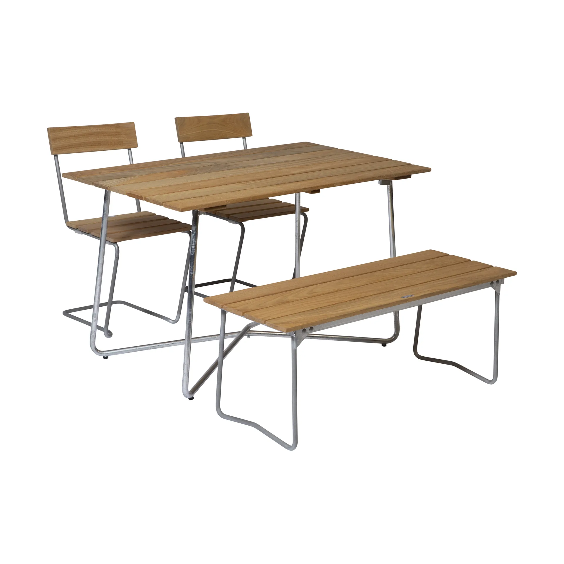 Grythyttan dining set B25A + 2 pcs Chair 1 + Bench 8 oiled oak,  Grythyttan Stålmöbler