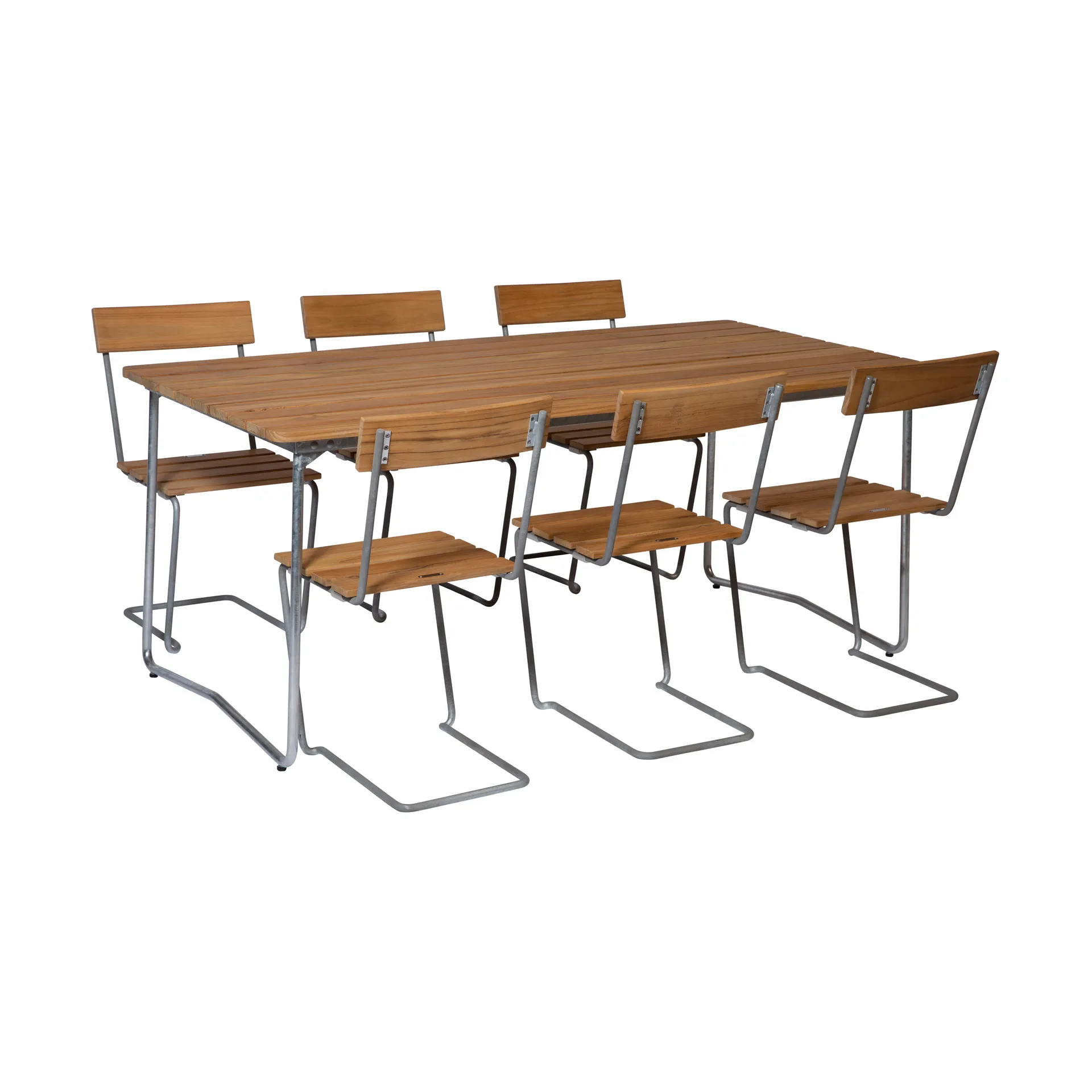 Grythyttan dining set B31 + 6 pcs Chair 1 teak,  Grythyttan Stålmöbler