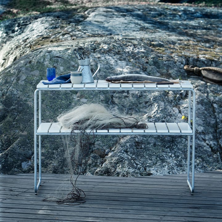 Grythyttan side table - White lacquer oak-hot-dip galvanized stand - Grythyttan Stålmöbler