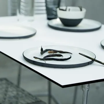 High Tech dining set - rectangular dining table - Grythyttan Stålmöbler