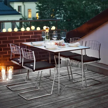 High Tech dining set - rectangular dining table - Grythyttan Stålmöbler