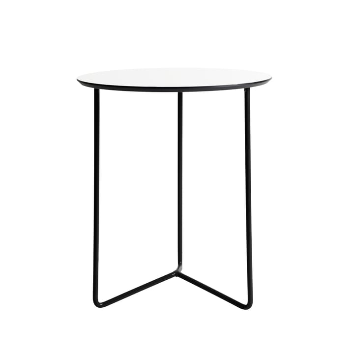 High Tech table ø60 cm - White-black stand - Grythyttan Stålmöbler
