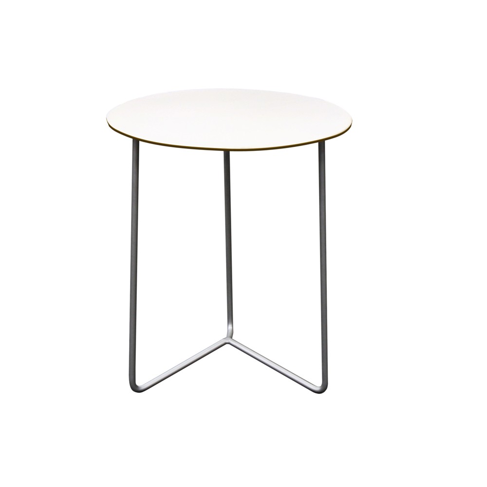 Grythyttan Stålmöbler High Tech table o60 cm White-hot-dip galvanized stand