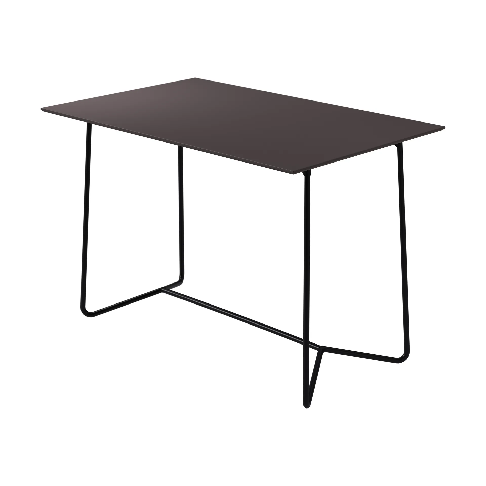 High Tech table, Charcoal compact laminate-black frame, 110x70 cm Grythyttan Stålmöbler