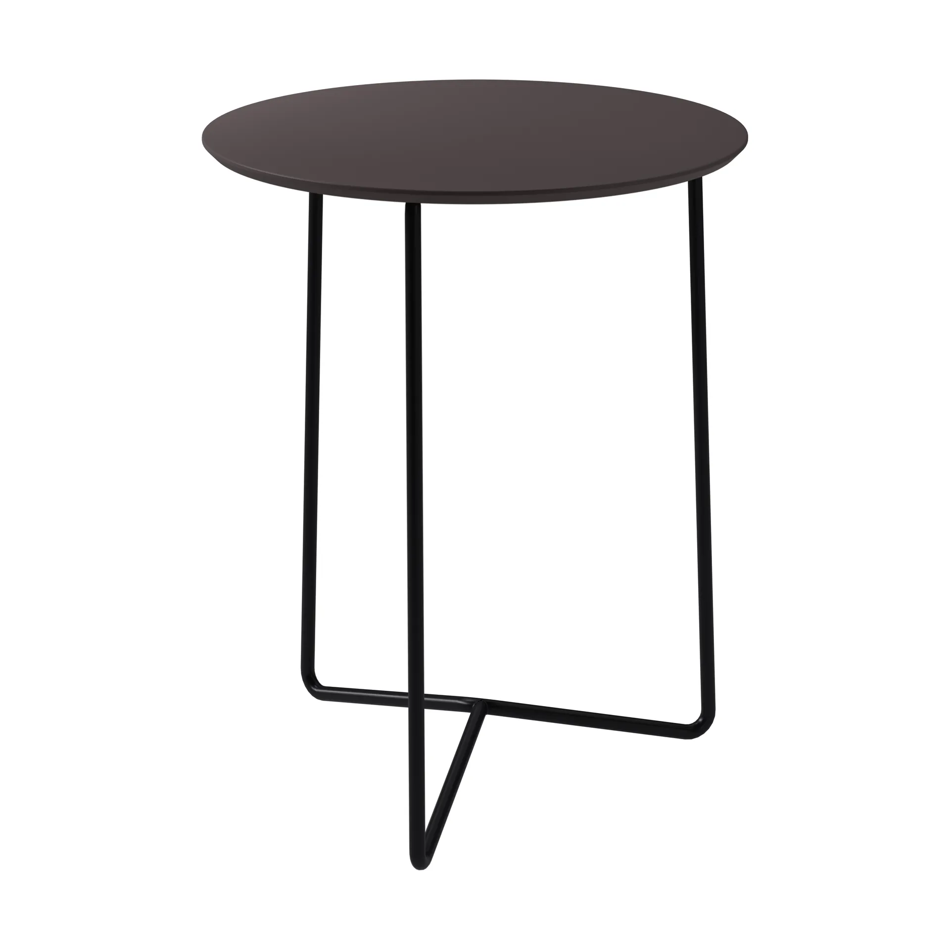 High Tech table, Charcoal compact laminate-black frame, Ø60 cm Grythyttan Stålmöbler