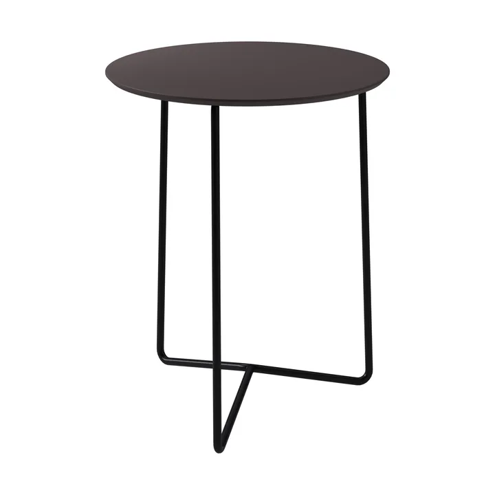 High Tech table - Charcoal compact laminate-black frame, Ø60 cm - Grythyttan Stålmöbler