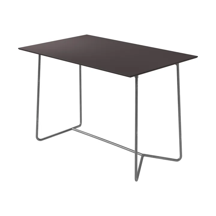 High Tech table - Charcoal compact laminate–hot-dip galvanized frame, 110x70 cm - Grythyttan Stålmöbler
