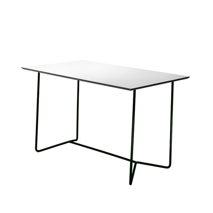 High Tech table rectangular - White-black stand - Grythyttan Stålmöbler