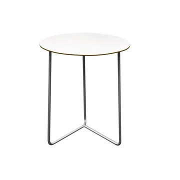 High Tech table - White-hot-dip galvanized stand, Ø60 cm - Grythyttan Stålmöbler