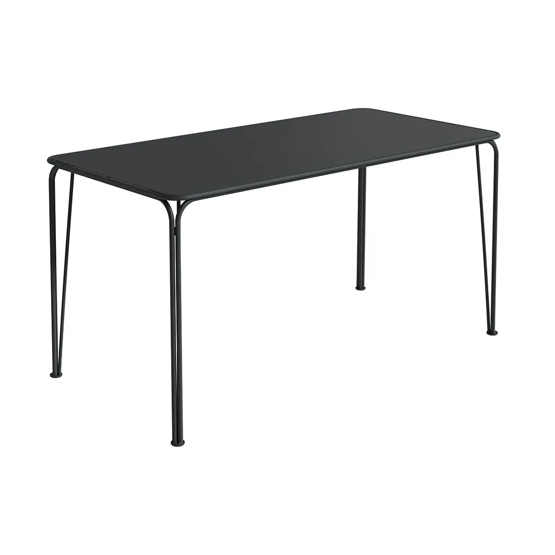 Libelle table, Graphite gray, 140x70 cm Grythyttan Stålmöbler