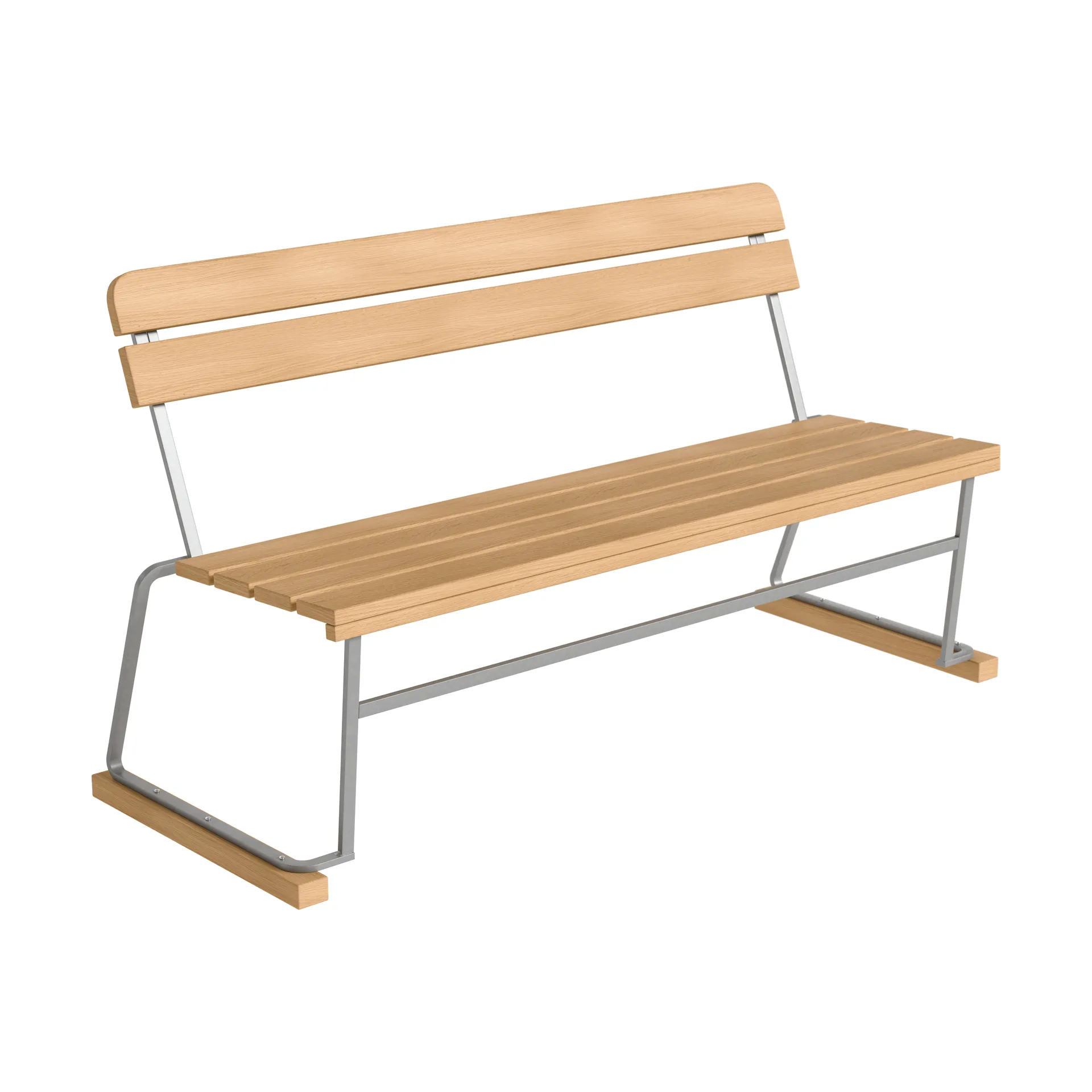 Sofa 3, Oiled oak–hot-dip galvanized frame Grythyttan Stålmöbler