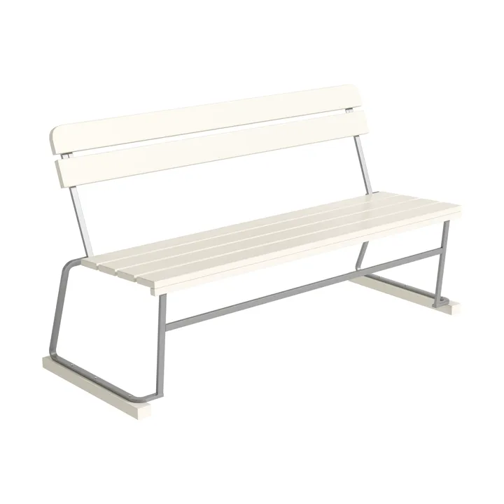 Sofa 3 - White lacquered oak–hot-dip galvanized frame - Grythyttan Stålmöbler